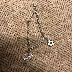 4/$20 sale - Charm bracelet w/ 2 charms